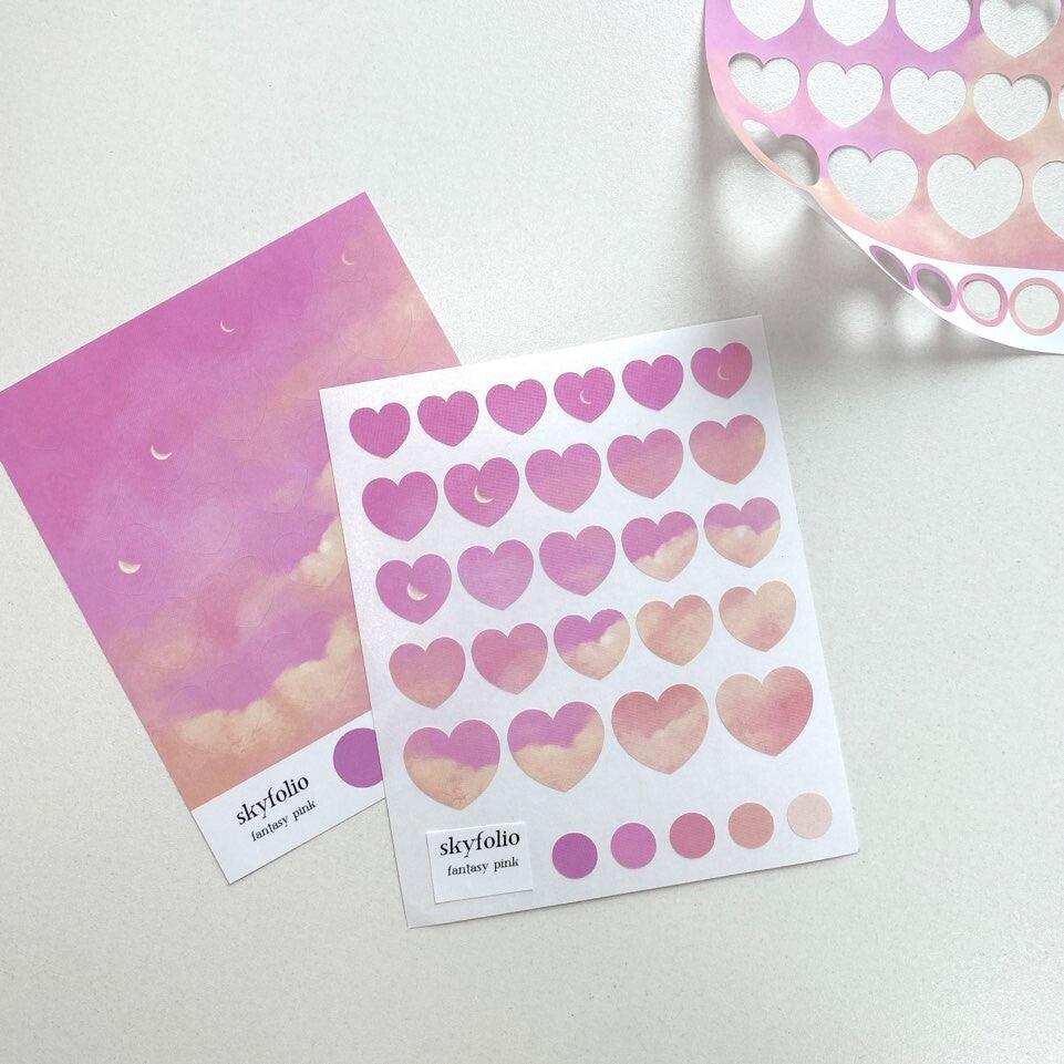 Skyfolio Sky Sticker Heart - Fantasy Pink 貼紙 - SOUL SIMPLE HK