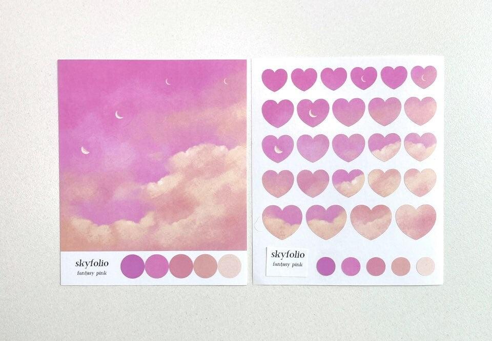 Skyfolio Sky Sticker Heart - Fantasy Pink 貼紙 - SOUL SIMPLE HK