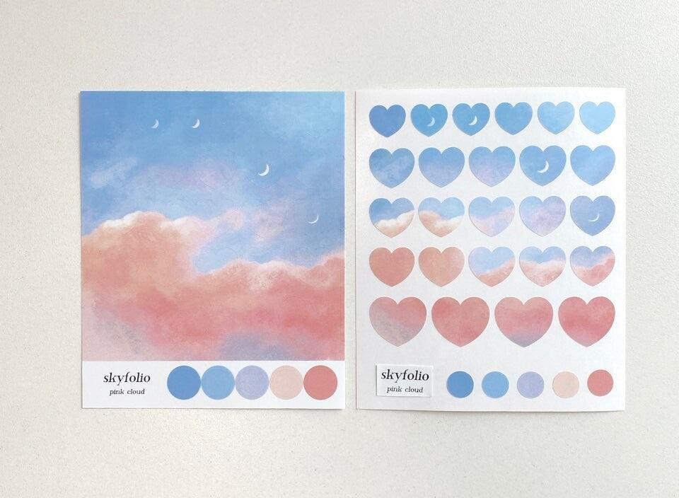 Skyfolio Sky Sticker Heart - Pink Cloud 貼紙 - SOUL SIMPLE HK