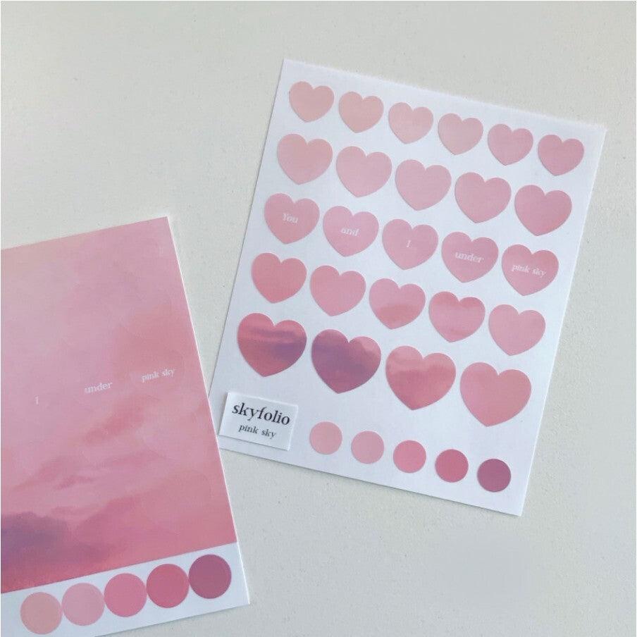 Skyfolio Sky Sticker Heart - Pink Sky 貼紙 - SOUL SIMPLE HK