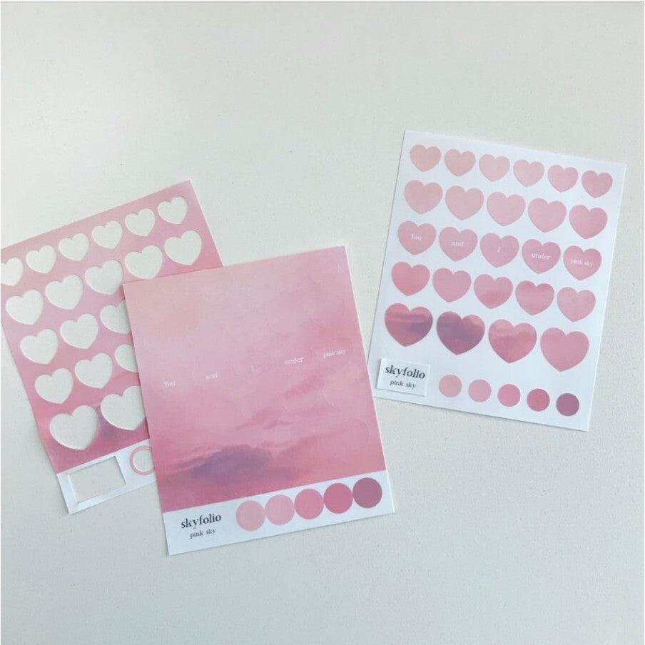 Skyfolio Sky Sticker Heart - Pink Sky 貼紙 - SOUL SIMPLE HK
