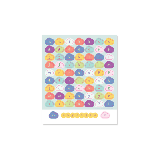 Skyfolio Cloud Alphabet Sticker 英文字母貼紙 - SOUL SIMPLE HK