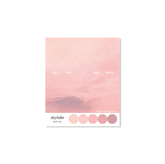 Skyfolio Sky Sticker Heart - Pink Sky 貼紙 - SOUL SIMPLE HK