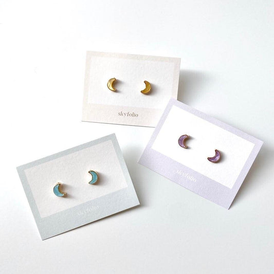 Skyfolio Moon Earrings 月亮耳環（3色） - SOUL SIMPLE HK
