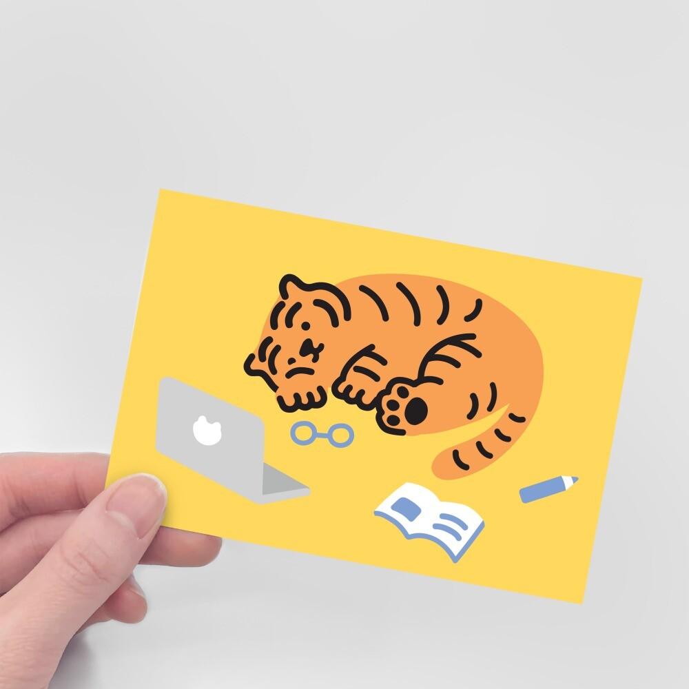 Muzik Tiger Sleepy Tiger Postcard 明信片 - SOUL SIMPLE HK