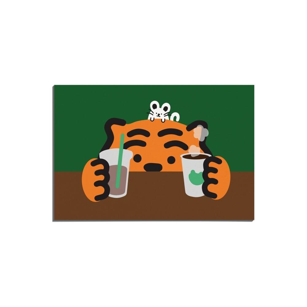 Muzik Tiger Iced Hot Coffee Tiger Postcard 明信片 - SOUL SIMPLE HK