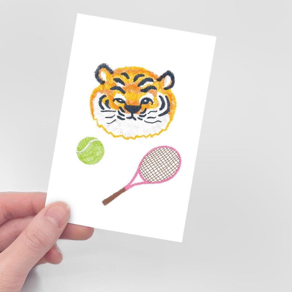 Muzik Tiger Tennis Tiger Postcard 明信片 - SOUL SIMPLE HK