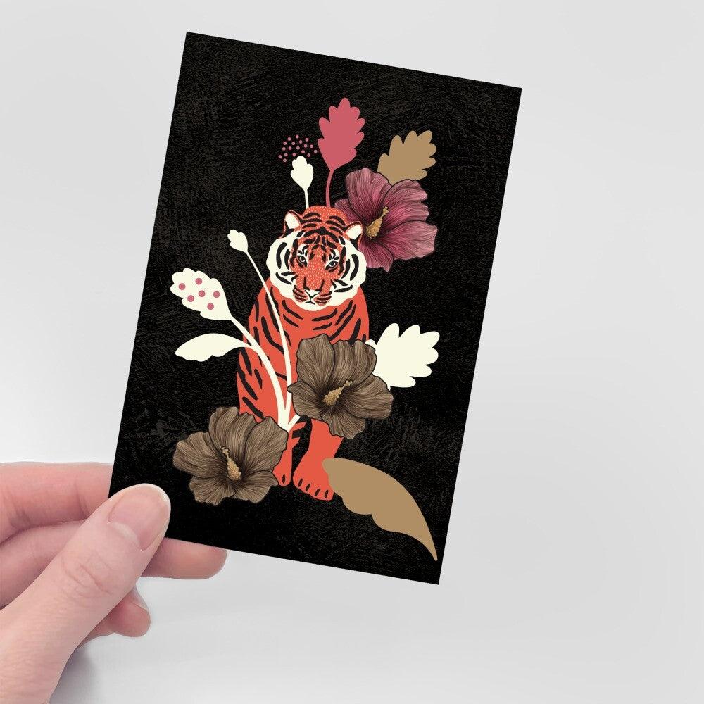 Muzik Tiger Flower Tiger Postcard 明信片 - SOUL SIMPLE HK