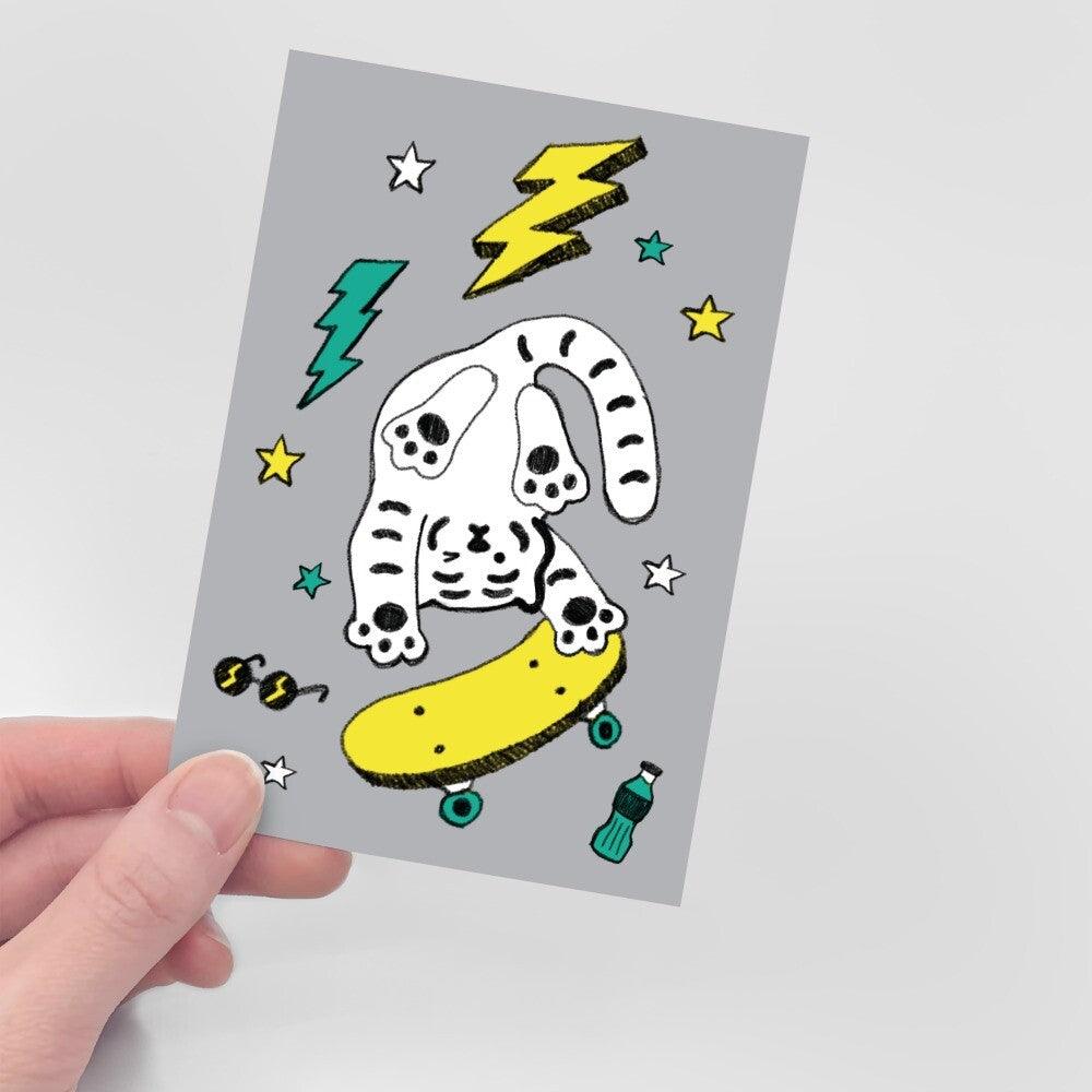 Muzik Tiger Skate Tiger Postcard 明信片 - SOUL SIMPLE HK