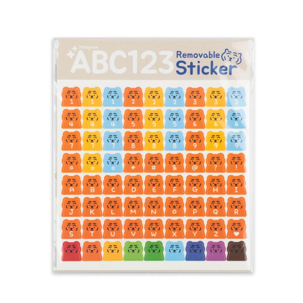 Muzik Tiger ABC123 Hologram Removable Stickers 鍵盤貼紙 - SOUL SIMPLE HK