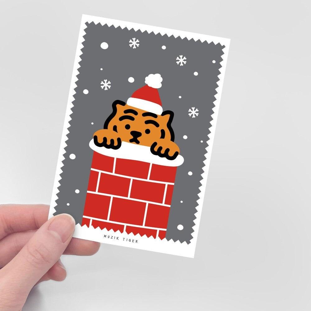 Muzik Tiger Chimney Santa Tiger Postcard 明信片 - SOUL SIMPLE HK