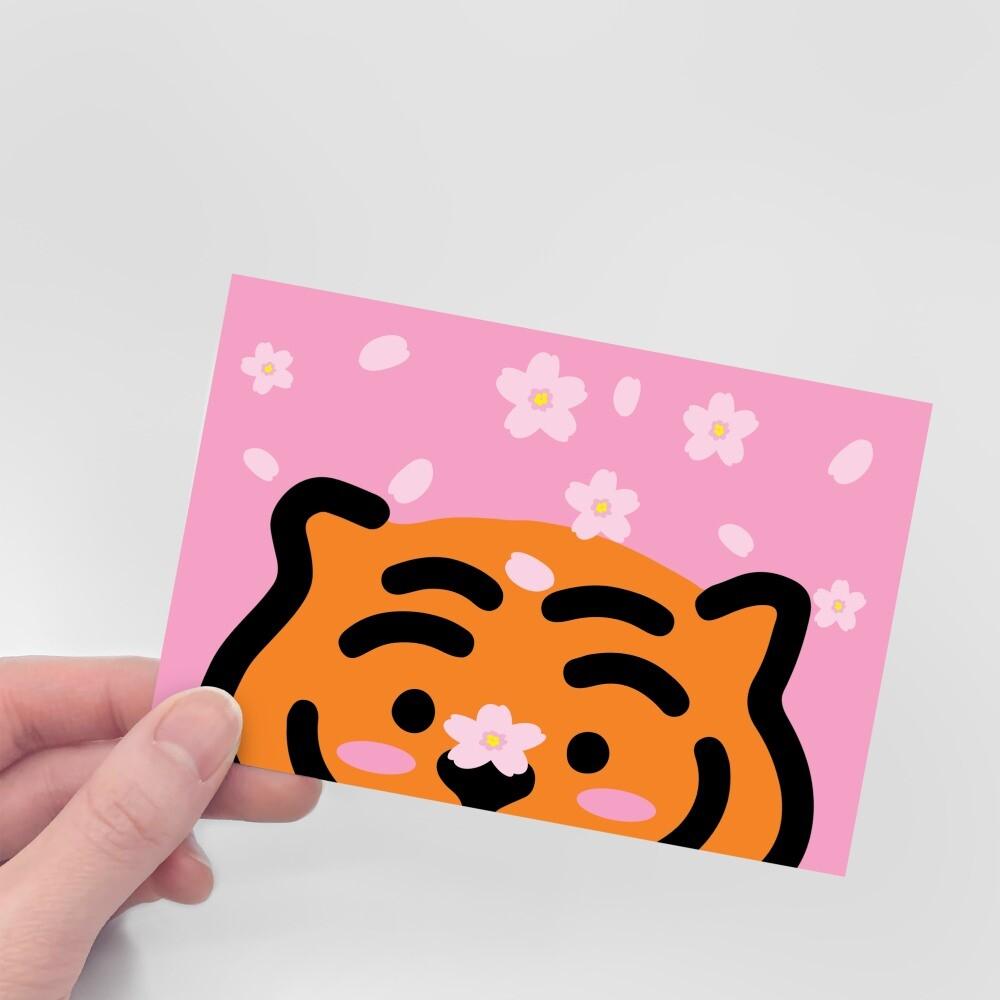 Muzik Tiger Cherry Blossoms Tiger Postcard 明信片 - SOUL SIMPLE HK