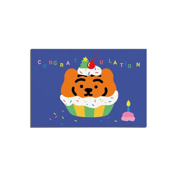 Muzik Tiger Congratulation Cupcake Postcard 明信片 - SOUL SIMPLE HK