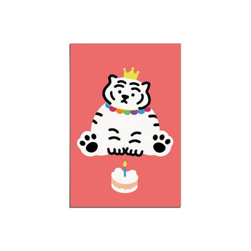 Muzik Tiger Cake White Tiger Postcard 明信片 - SOUL SIMPLE HK