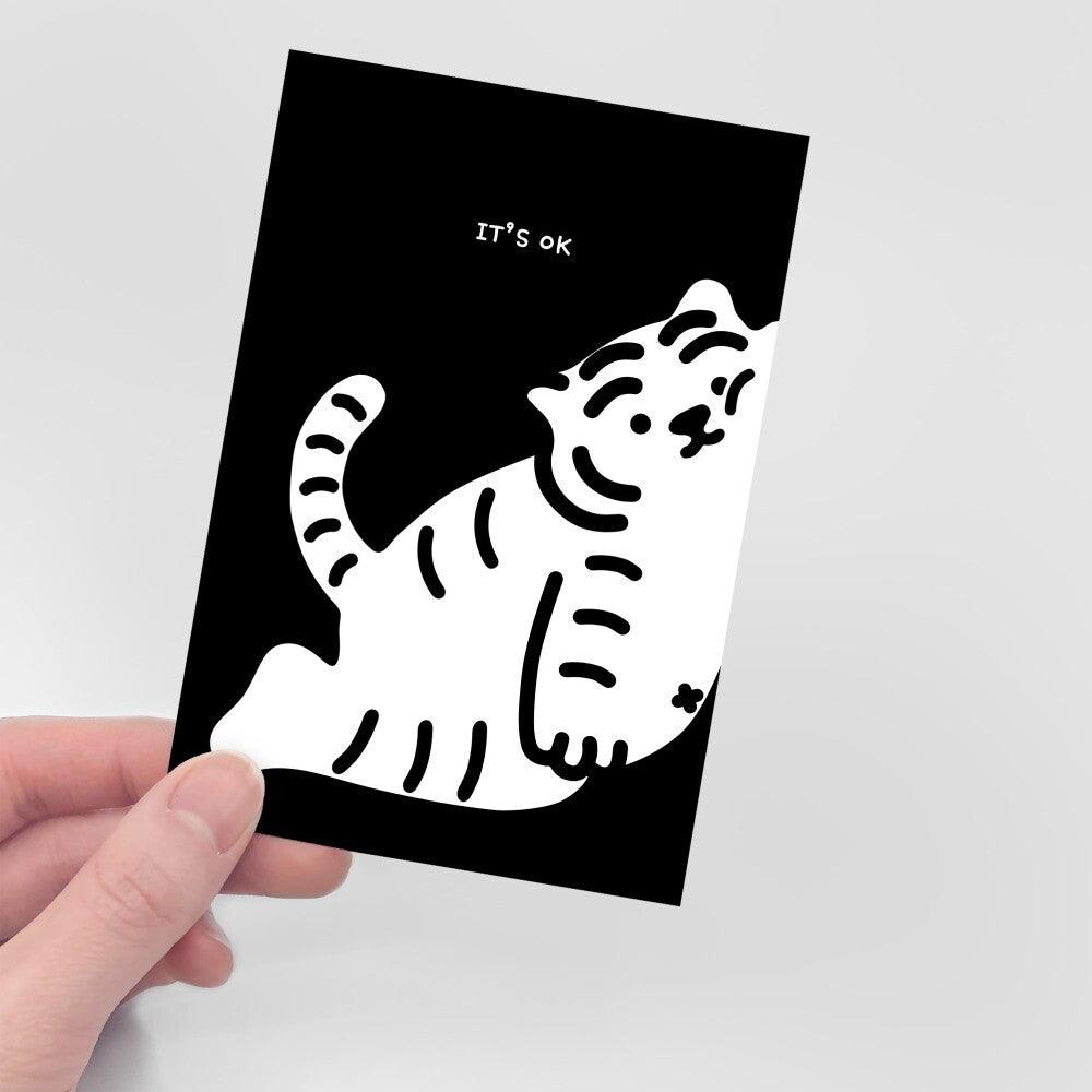 Muzik Tiger It's Okay White Tiger Postcard 明信片 - SOUL SIMPLE HK