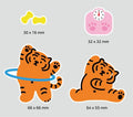 Muzik Tiger Diet Tiger 4pcs Stickers 貼紙(4p) - SOUL SIMPLE HK