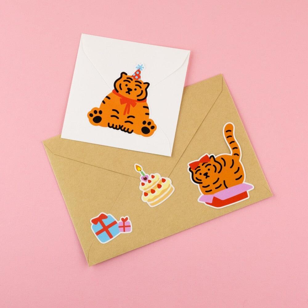 Muzik Tiger Happy birthday Tiger 4pcs Stickers 貼紙(4p) - SOUL SIMPLE HK