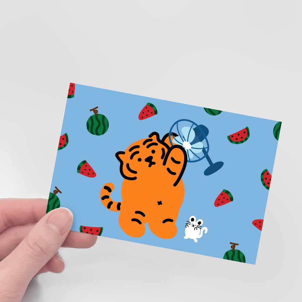 Muzik Tiger WatermelonTiger Postcard 明信片 - SOUL SIMPLE HK