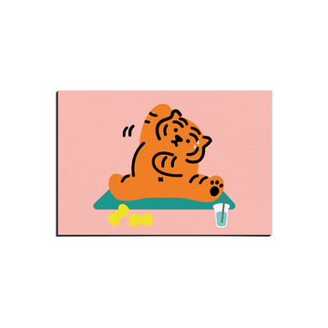 Muzik Tiger Stretching Tiger Postcard 拉伸胖虎明信片 - SOUL SIMPLE HK