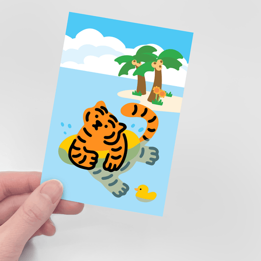 【現貨】Muzik Tiger Ocean Tiger Postcard 海洋胖虎明信片 - SOUL SIMPLE HK