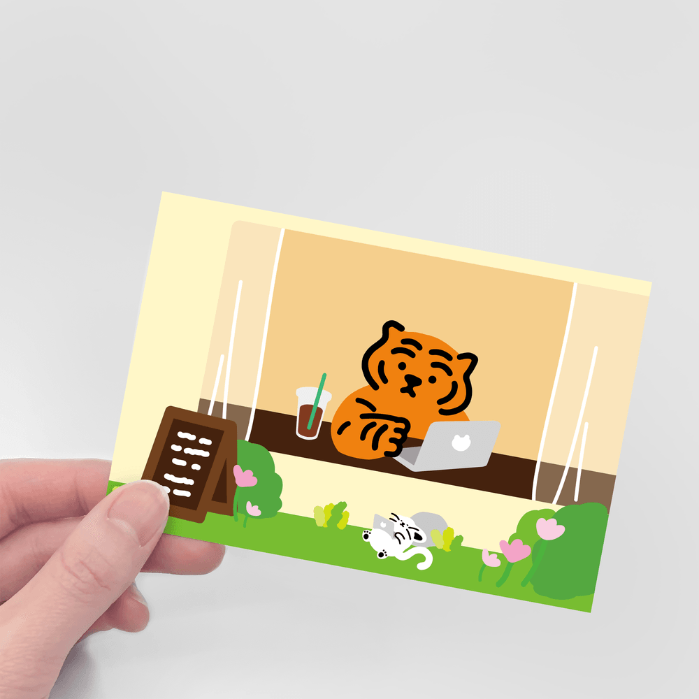Muzik Tiger Cafe Time Postcard 咖啡時間明信片 - SOUL SIMPLE HK