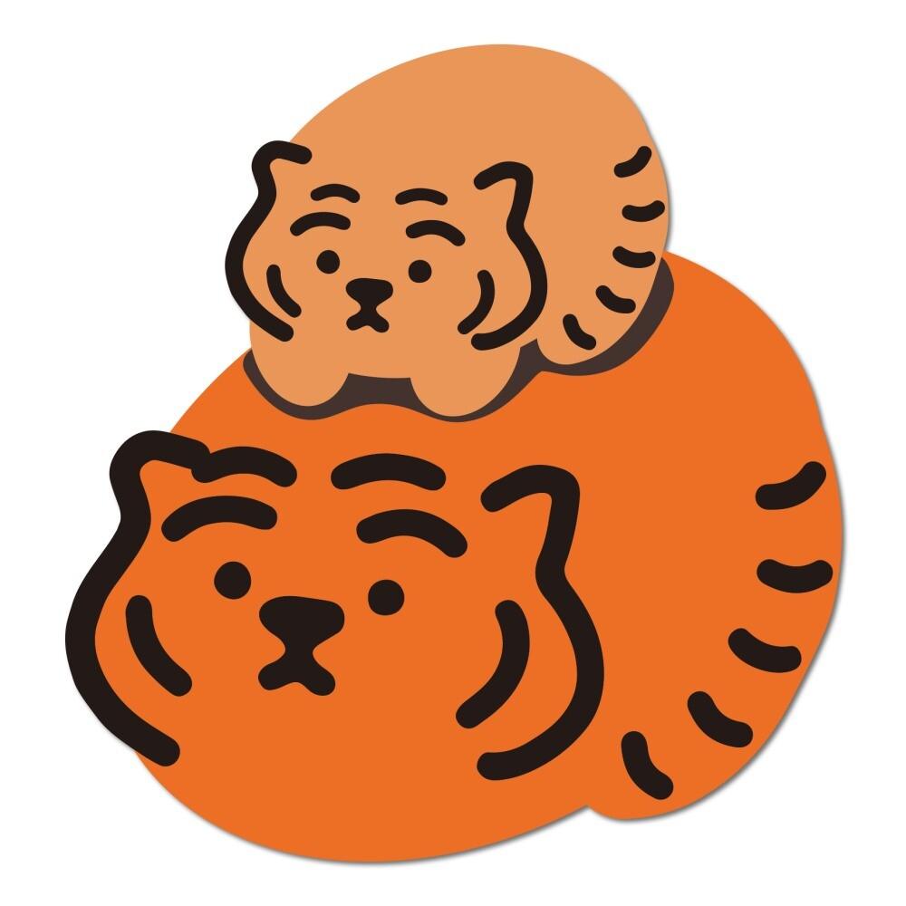 Muzik Tiger Bread Double Tiger Big Removable Sticker 貼紙 - SOUL SIMPLE HK