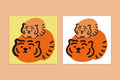 Muzik Tiger Bread Double Tiger Big Removable Sticker 貼紙 - SOUL SIMPLE HK