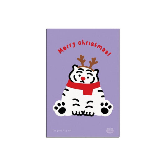 Muzik Tiger Merry Christmas Purple Postcard 明信片 - SOUL SIMPLE HK