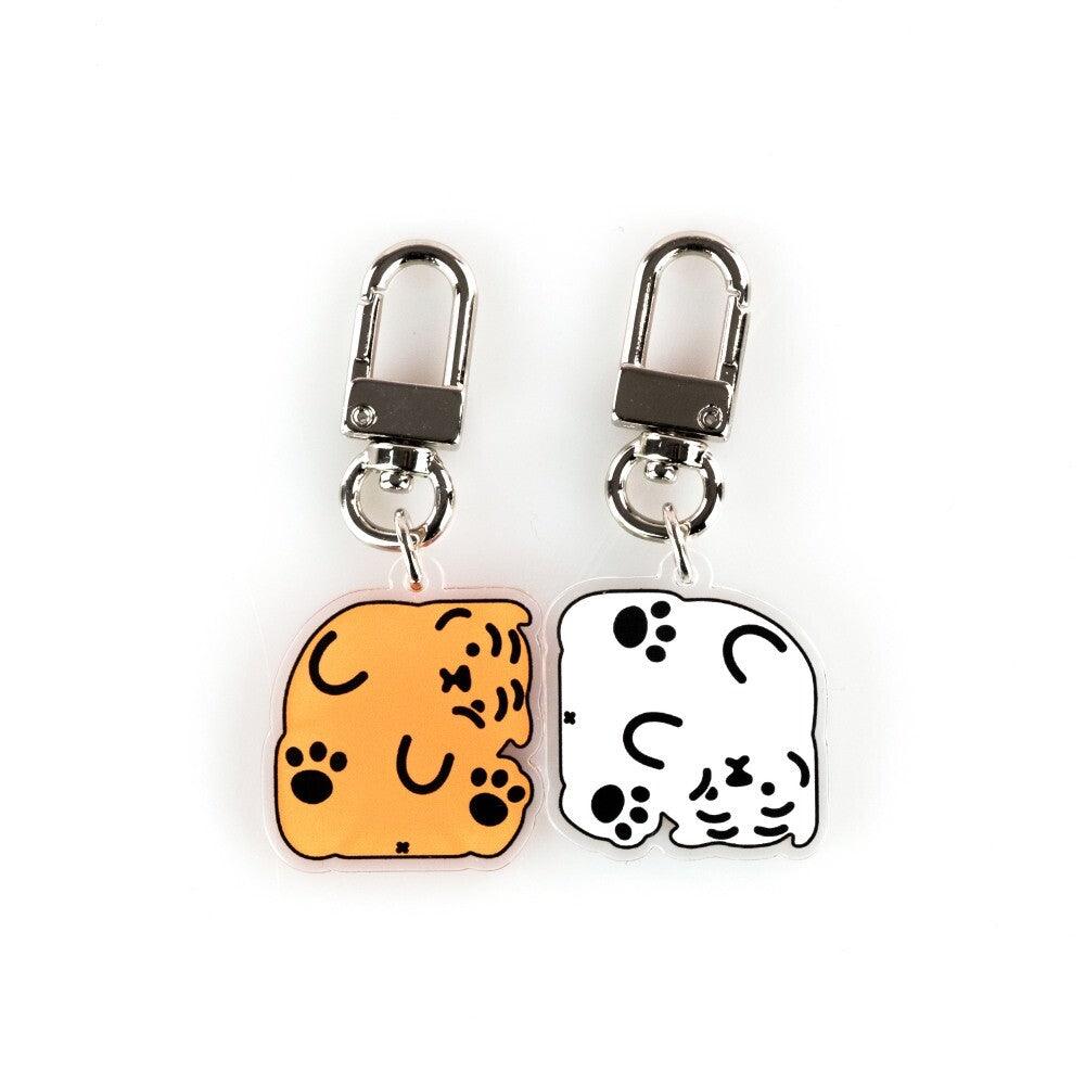 Muzik Tiger Square White Tiger Keyring 方形白虎鑰匙扣 - SOUL SIMPLE HK