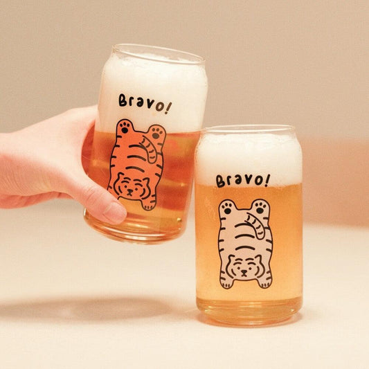 Muzik Tiger Glass Beer Can glass 玻璃啤酒杯（2款） - SOUL SIMPLE HK