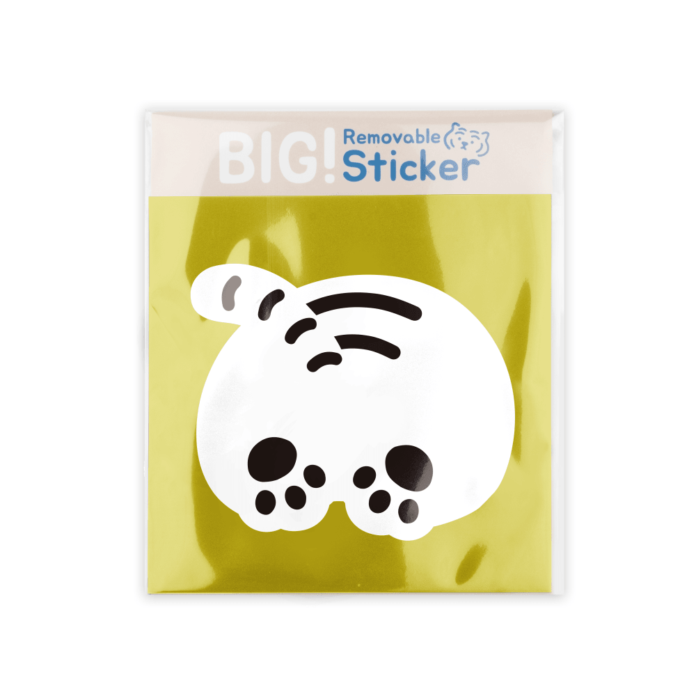 Muzik Tiger White Dumpling Tiger Big Removable Sticker 貼紙（白） - SOUL SIMPLE HK