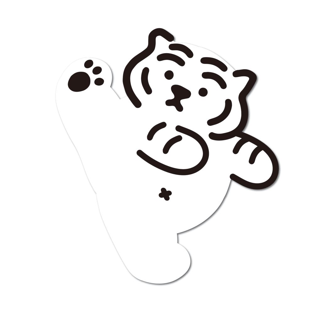 Muzik Tiger A-byo Tiger Big Removable Sticker 貼紙 - SOUL SIMPLE HK