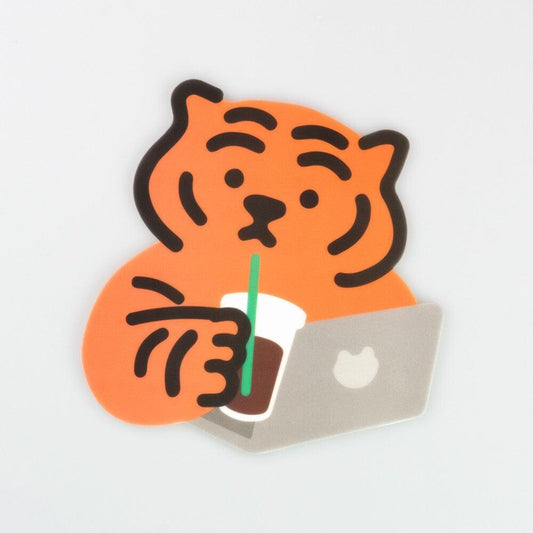 【現貨】Muzik Tiger Cafe Study Tiger PVC Mouse Pad 滑鼠墊 - SOUL SIMPLE HK