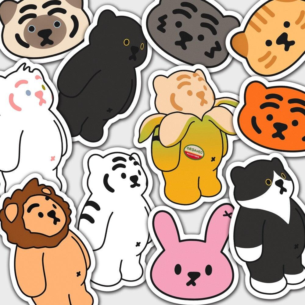 【現貨】Muzik Tiger Big Removable Stickers 02 貼紙 (11pcs) - SOUL SIMPLE HK