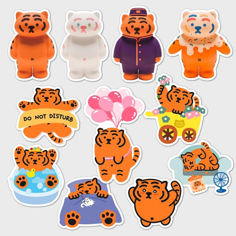 Muzik Tiger Big Removable Stickers 06 貼紙 (11pcs) - SOUL SIMPLE HK