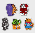 【現貨】Muzik Tiger Halloween Removable Stickers 07 貼紙 (10pcs) - SOUL SIMPLE HK