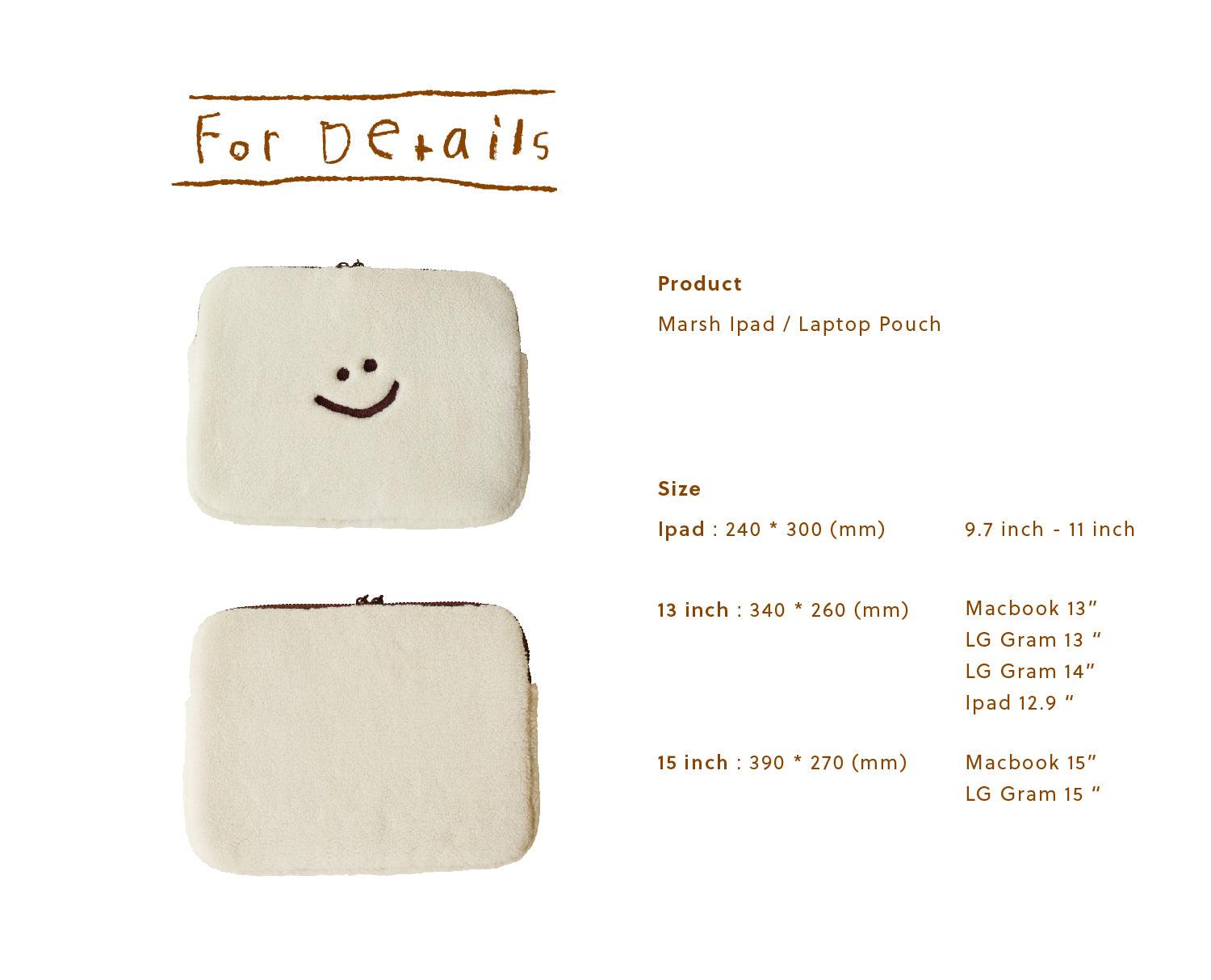 ☆韓国の人気☆DINOTAENG☆I'm Marsh! IPAD/LAPTOP POUCH☆ I'm Marsh!] IPAD / Laptop Pouch - Dinotaeng