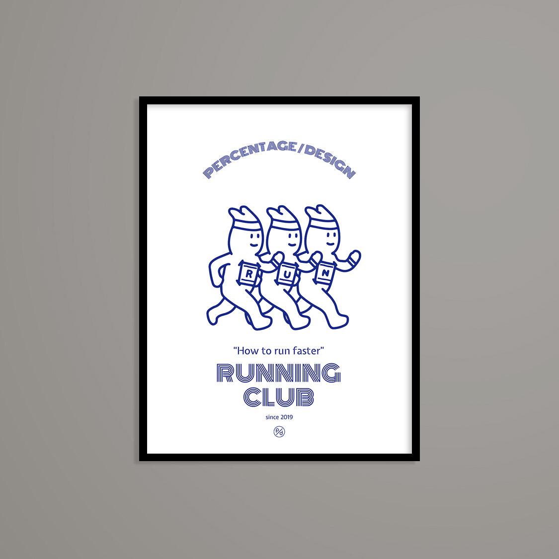 Percentage/Design p/d 幽靈大軍 Running Club Poster A4/A3 海報 - SOUL SIMPLE HK